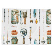 Grand Sac Cadeau Amateurs de pêche Noël Père Noël (Dos)