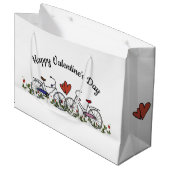 Grand Sac Cadeau Amateurs de vélo Valentine (Devant Angle)
