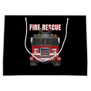 Grand Sac Cadeau American Fire Secourt Firefighter Département Cam