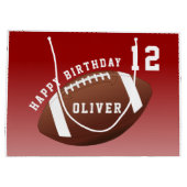 Grand Sac Cadeau American Football Ball Pattern Kids (Dos)