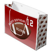 Grand Sac Cadeau American Football Ball Pattern Kids (Devant Angle)