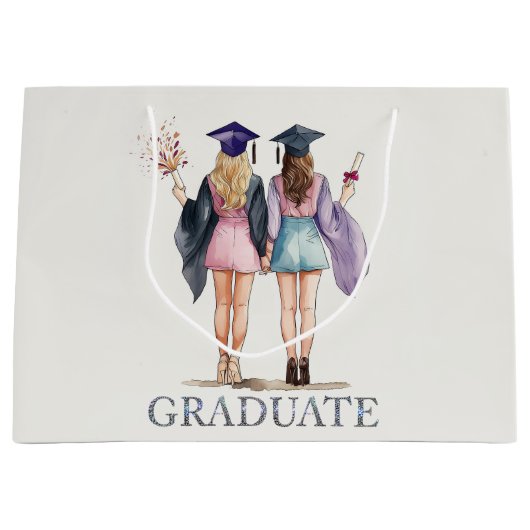 Grand Sac Cadeau Amis diplômés (Devant)