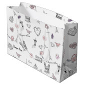 Grand Sac Cadeau Amour à Peris Bohemian Chic Floral Boho Girl (Dos Angle)