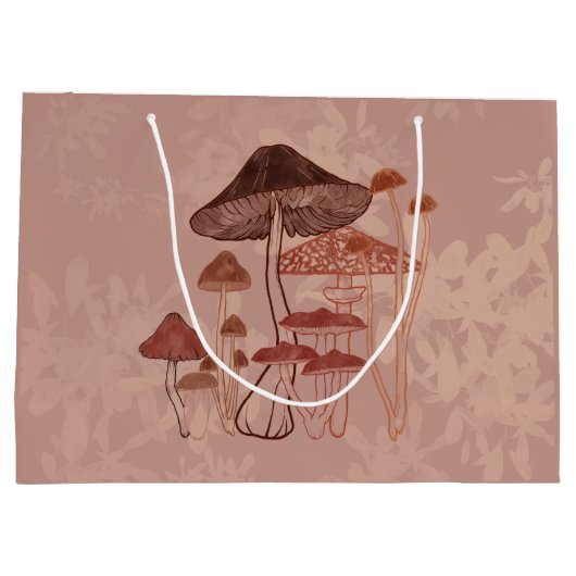 Grand Sac Cadeau Amour des champignons (Dos)