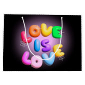 Grand Sac Cadeau Amour en 3D (Dos)