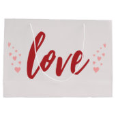 Grand Sac Cadeau Amour et Coeurs (Dos)