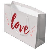 Grand Sac Cadeau Amour et Coeurs (Dos Angle)