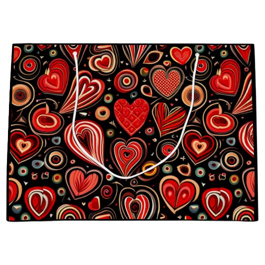 Grand Sac Cadeau Amour nocturne (Devant)