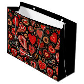 Grand Sac Cadeau Amour nocturne (Devant Angle)