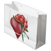 Grand Sac Cadeau Amour noir (Devant Angle)