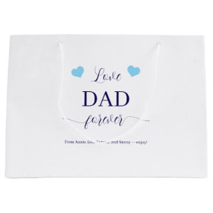 Grand Sac Cadeau Amour Personnalisé Papa Pour Toujours