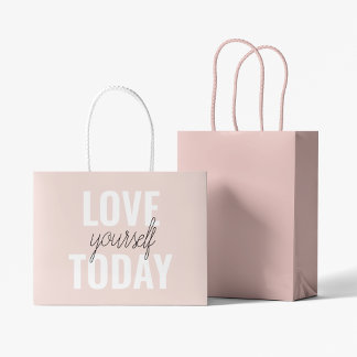 Grand Sac Cadeau Amour Positif Vous-Même Aujourd'Hui Citation Paste