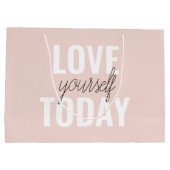 Grand Sac Cadeau Amour Positif Vous-Même Aujourd'Hui Citation Paste (Dos)