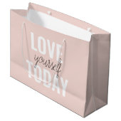 Grand Sac Cadeau Amour Positif Vous-Même Aujourd'Hui Citation Paste (Devant Angle)