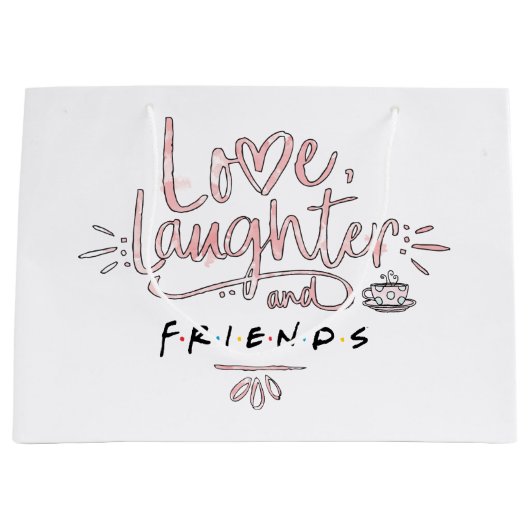 Grand Sac Cadeau Amour, rire et FRIENDS™ (Devant)