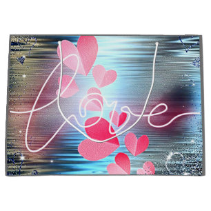 Grand Sac Cadeau Amour Shimmer