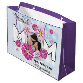 Grand Sac Cadeau Amour Vous Toujours Maman Personnalisé Fête des mè (Dos Angle)