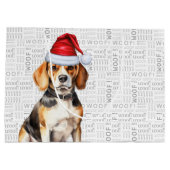 Grand Sac Cadeau Amusant Beagle de Noël Amoureux des chiens (Dos)