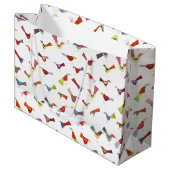 Grand Sac Cadeau Amusant Rainbow Bird (Devant Angle)