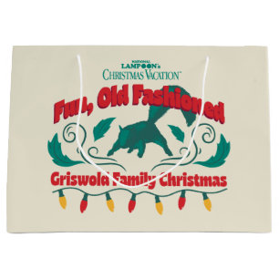 Grand Sac Cadeau Amusant, vieux style Griswold Noël de famille