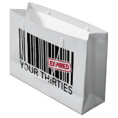 Grand Sac Cadeau Amusante fête d'anniversaire 40e (Devant Angle)