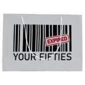 Grand Sac Cadeau Amusante fête d'anniversaire 60e (Dos)