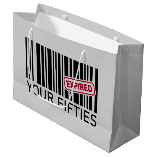 Grand Sac Cadeau Amusante fête d'anniversaire 60e (Devant Angle)