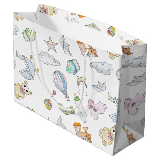 Grand Sac Cadeau Amusants bébés choses  (Dos Angle)