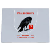 Grand Sac Cadeau Analyste en intelligence d'affaires Crow (Devant)