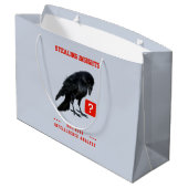 Grand Sac Cadeau Analyste en intelligence d'affaires Crow (Dos Angle)
