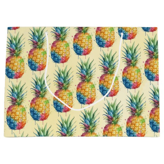 Grand Sac Cadeau Ananas (Devant)