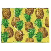 Grand Sac Cadeau Ananas ensoleillés (Devant)