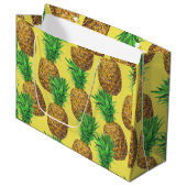 Grand Sac Cadeau Ananas ensoleillés (Devant Angle)