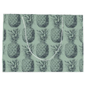 Grand Sac Cadeau Ananas, fruit tropical design motif (Dos)
