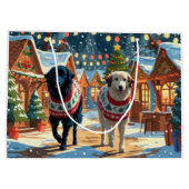 Grand Sac Cadeau Anatolian Shepherd Dogs Christmas Snow Holiday (Dos)