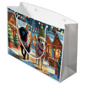 Grand Sac Cadeau Anatolian Shepherd Dogs Christmas Snow Holiday (Dos Angle)