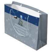 Grand Sac Cadeau Ange de neige (Dos Angle)