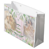 Grand Sac Cadeau Angels et fleurs (Devant Angle)