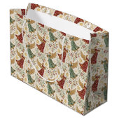 Grand Sac Cadeau Anges de Noël Vintage (Dos Angle)