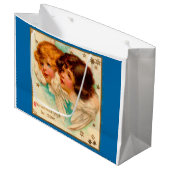 Grand Sac Cadeau Anges victoriens Noël Joys Be Thine (Devant Angle)