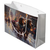 Grand Sac Cadeau Anglais Cocker Spaniel Noël Festin Saison (Dos Angle)