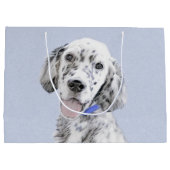 Grand Sac Cadeau Anglais Setter Blue Belton Peinture Chien Art (Dos)