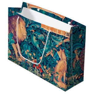 Grand Sac Cadeau Animaux dans la forêt, William Morris Grand Cadeau
