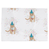 Grand Sac Cadeau Animaux de chat amusants ayant une fête (Dos)