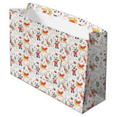 Grand Sac Cadeau Animaux de Noël (Dos Angle)