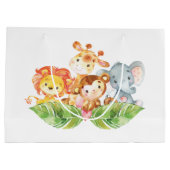 Grand Sac Cadeau Animaux doux de jungle de bébé (Dos)