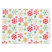 Grand Sac Cadeau Anime Girl in Santa Hat Aquarelle Noël (Dos)