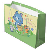 Grand Sac Cadeau Anime Tom, Jerry et Tuffy Picnic (Dos Angle)