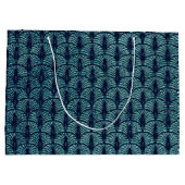 Grand Sac Cadeau Années folles renouveau Art déco bleu (Dos)