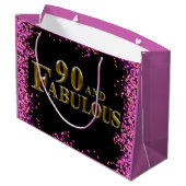 Grand Sac Cadeau Anniversaire 90 ans (Dos Angle)